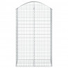 Cesta gaviones forma arco hierro galvanizado 100x50x160/180 cm 3
