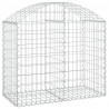 Cesta de gaviones forma arco hierro galvanizado 100x50x80/100cm 2