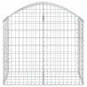 Cesta de gaviones forma arco hierro galvanizado 100x50x80/100cm 3