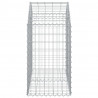 Cesta de gaviones forma arco hierro galvanizado 100x50x80/100cm 4