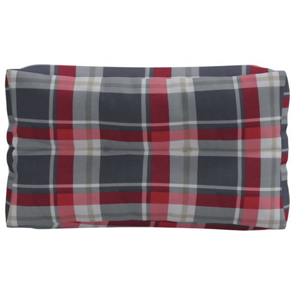 Almofadões para móveis de paletes 2 pcs tecido xadrez vermelho M 3