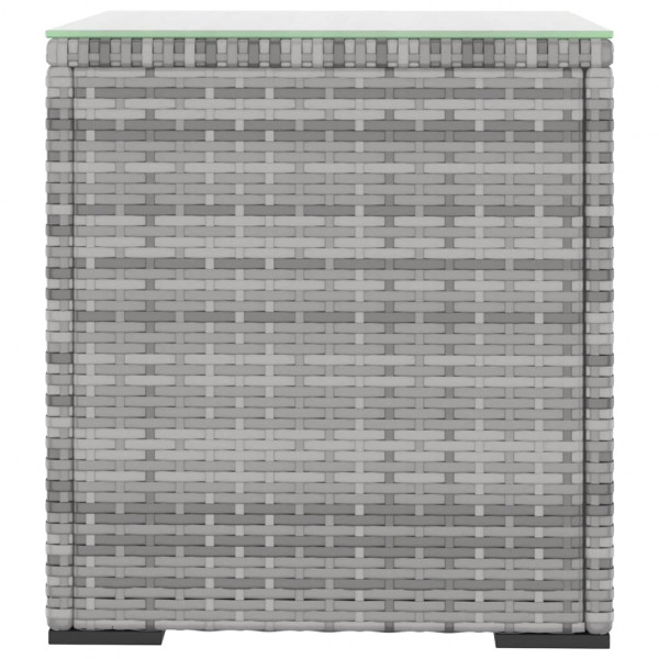 Mesa auxiliar ratán sintético gris 40x37x40.5 cm M 3