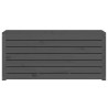 Baúl de jardín madera maciza de pino gris 101x50.5x46.5 cm 5