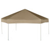 Carpa desmontable hexagonal paredes gris taupe 3.6x3.1m 220g/m² 4