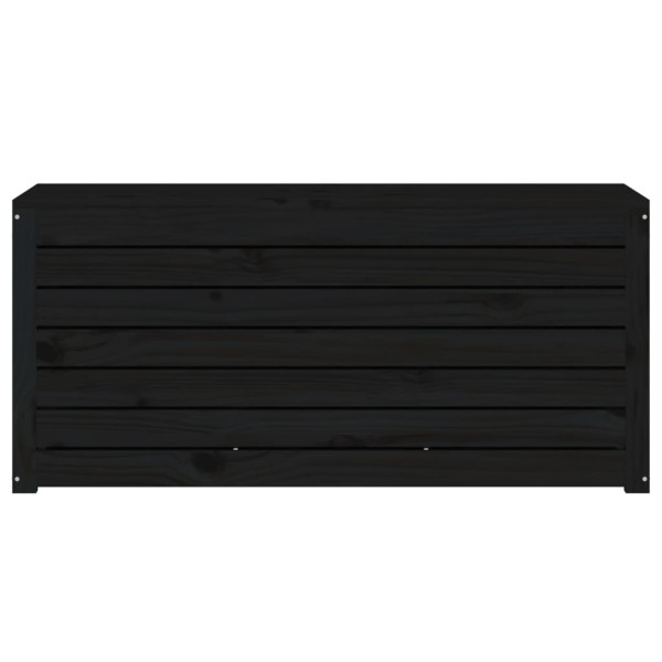Caixa de jardim 101x50.5x46.5 cm madeira de pinho maciça preto M 5