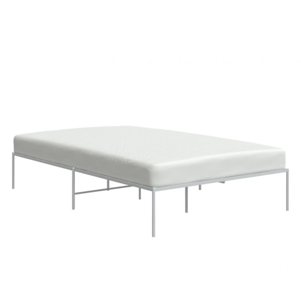 Estructura de cama de metal blanca 135x190 cm M 3