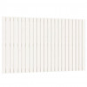Cabecero de cama de pared madera maciza pino blanco 147x3x90 cm 2