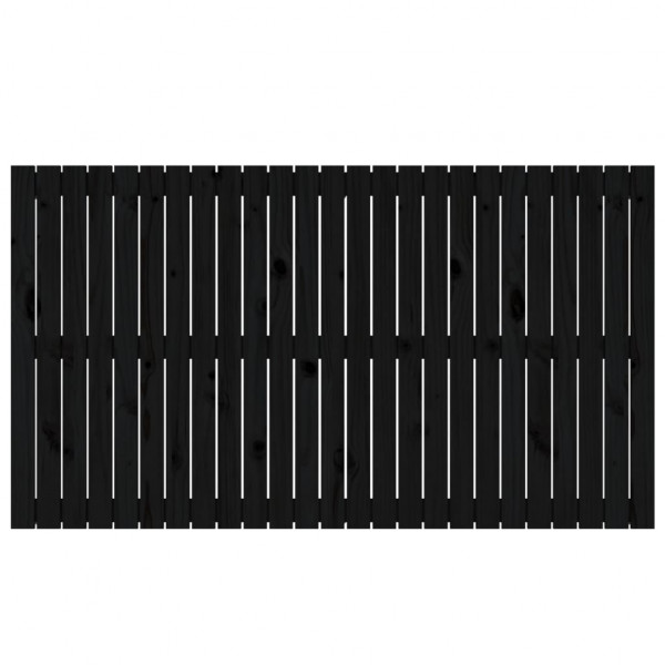 Cabecero de cama de pared madera maciza pino negro 159.5x3x90cm M 4