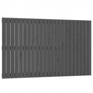 Cabecero de cama de pared madera maciza pino gris 147x3x90 cm H