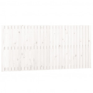 Cabecero de cama de pared madera maciza pino blanco 185x3x90 cm H
