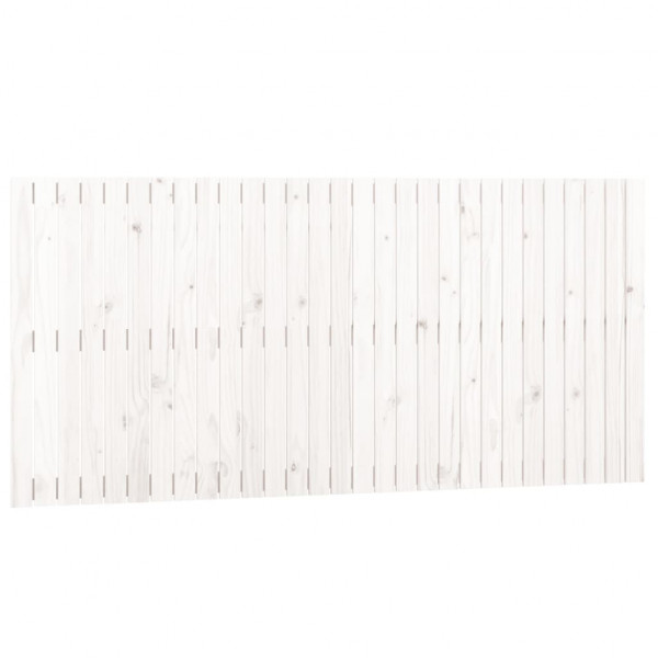 Cabecero de cama de pared madera maciza pino blanco 185x3x90 cm M 2