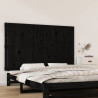 Cabecero de cama de pared madera maciza pino negro 147x3x90 cm 1