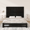 Cabecero de cama de pared madera maciza pino negro 147x3x90 cm 3