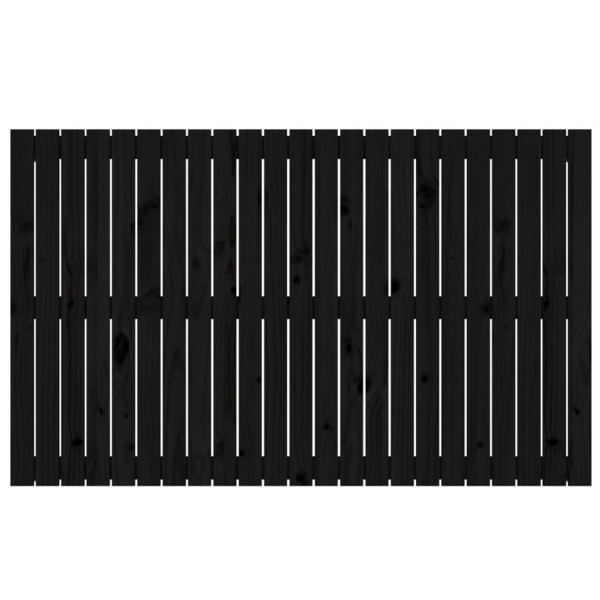Cabecero de cama de pared madera maciza pino negro 147x3x90 cm M 4
