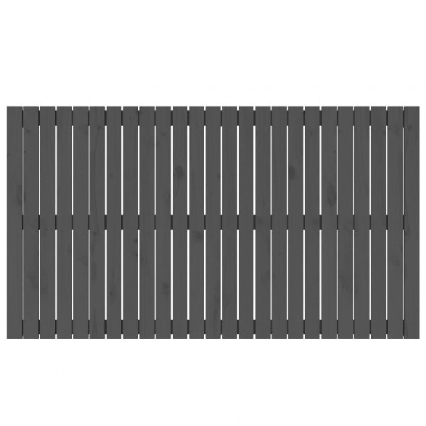 Cabecero de cama de pared madera maciza pino gris 159.5x3x90 cm M 4