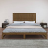 Cabecero cama pared madera maciza pino marrón miel 204x3x90 cm 3