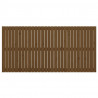 Cabeceira de parede 185x3x90 cm pinho maciço castanho-mel 4