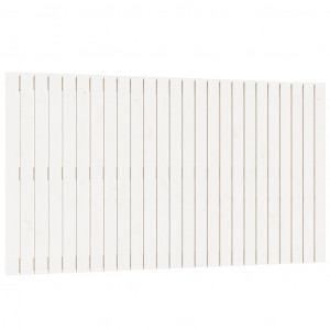 Cabecero de cama pared madera maciza pino blanco 159.5x3x90 cm H