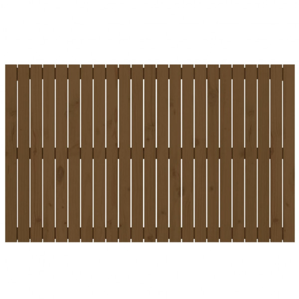 Cabecero cama pared madera maciza pino marrón miel 147x3x90 cm M 4