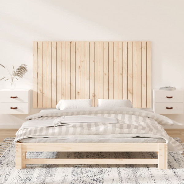 Cabecero de cama de pared madera maciza de pino 159.5x3x90 cm M 3