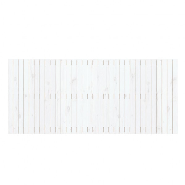Cabecero de cama pared madera maciza pino blanco 204x3x90 cm M 4