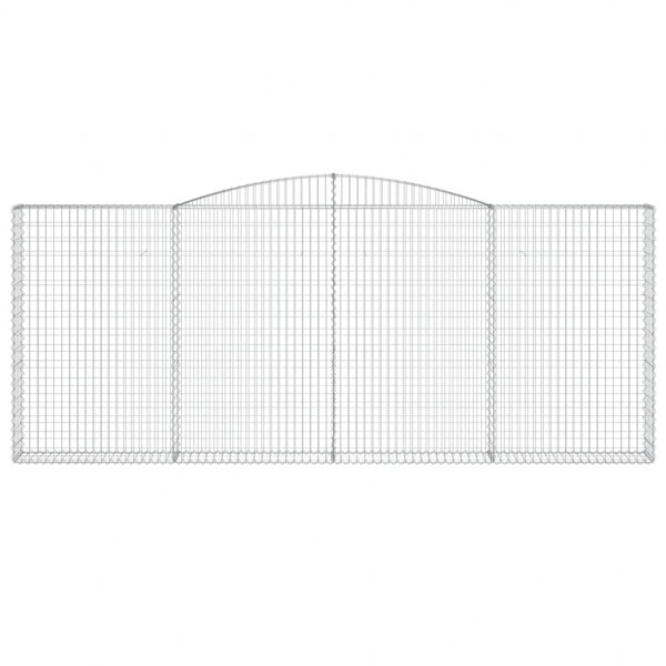 Cestas gaviones 2 uds forma de arco hierro 400x30x160/180 cm M 4