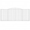 Cestas gaviones 2 uds forma de arco hierro 400x30x160/180 cm 4
