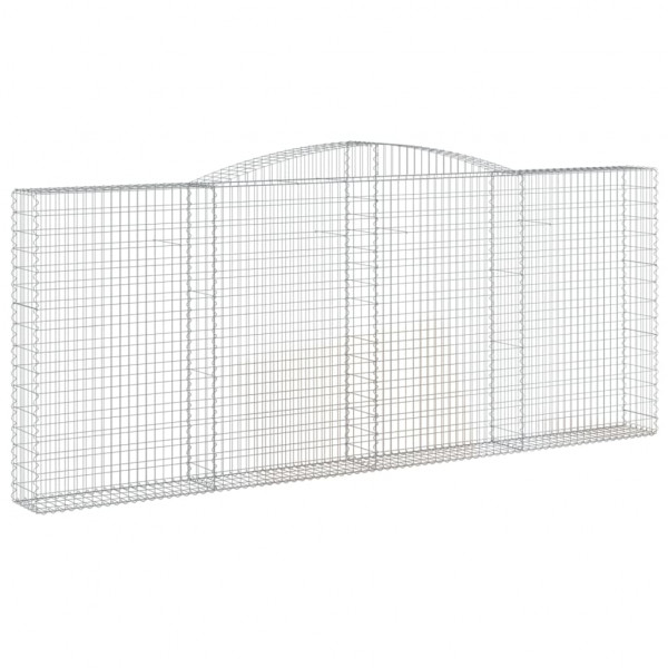 Cestos gabião arqueados 4pcs 400x30x160/180cm ferro galvanizado M 3