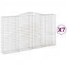 Cestos gabião arqueados 7pcs 400x50x220/240cm ferro galvanizado 2