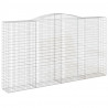 Cestos gabião arqueados 7pcs 400x50x220/240cm ferro galvanizado 3