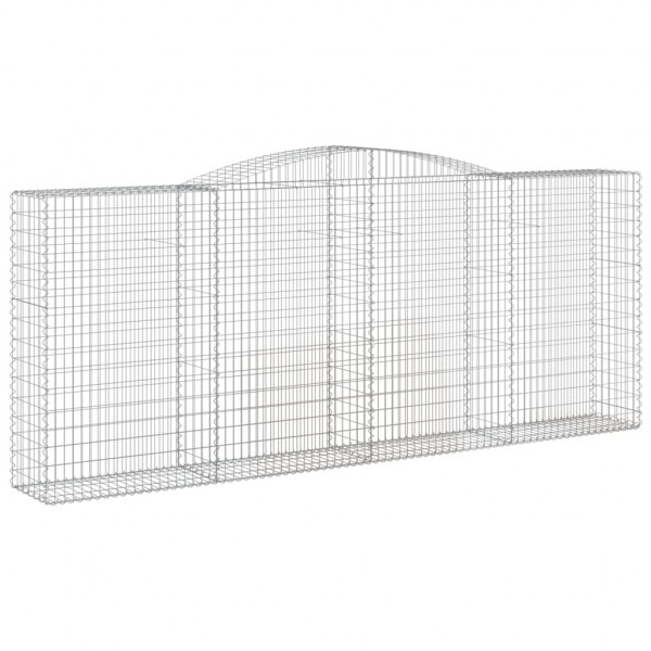 Cestas de gaviones 2 uds forma de arco hierro 400x50x160/180 cm M 3