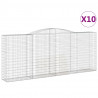 Cestas de gaviones 10 uds forma de arco hierro 400x50x160/180cm 2