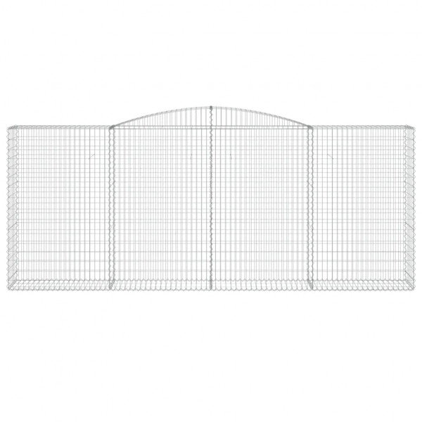 Cestas de gaviones 10 uds forma de arco hierro 400x50x160/180cm M 4