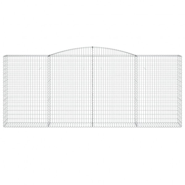 Cestos gabião arqueados 3pcs 400x50x160/180cm ferro galvanizado M 4