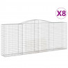 Cestos gabião arqueados 8pcs 400x50x160/180cm ferro galvanizado 2