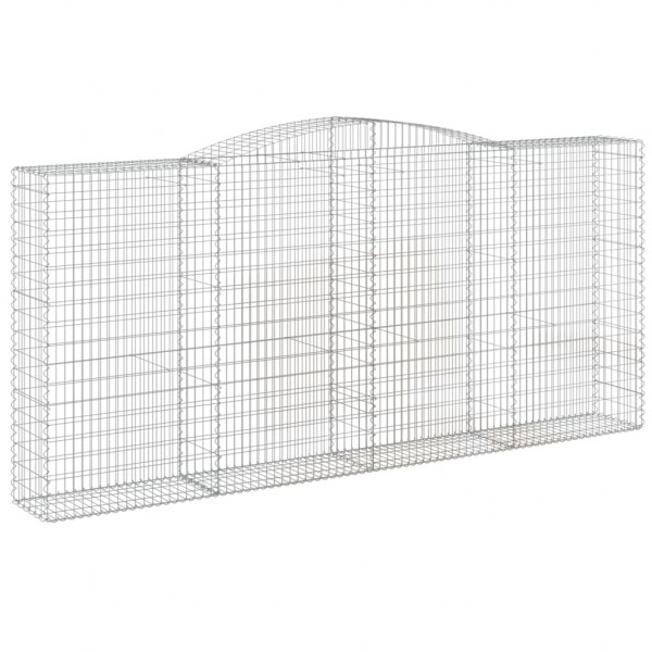 Cestos gabião arqueados 3pcs 400x50x180/200cm ferro galvanizado M 3