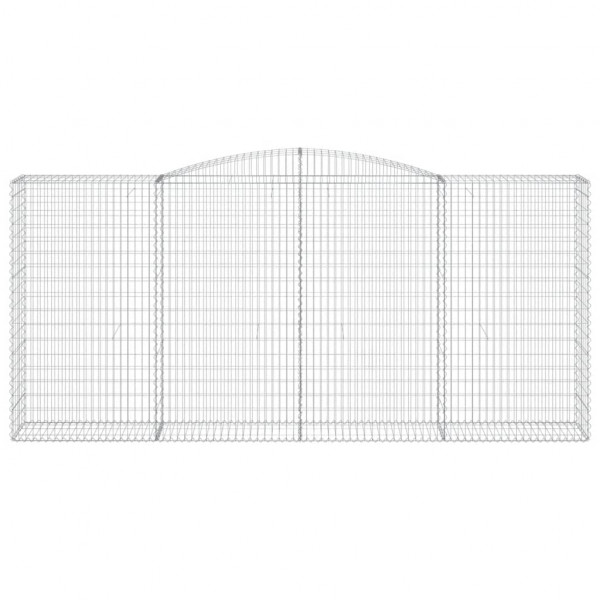 Cestas de gaviones 3 uds forma de arco hierro 400x50x180/200 cm M 4