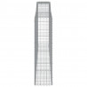 Cestos gabião arqueados 3pcs 400x50x180/200cm ferro galvanizado 5