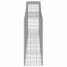 Cestos gabião arqueados 4pcs 400x50x120/140cm ferro galvanizado 5