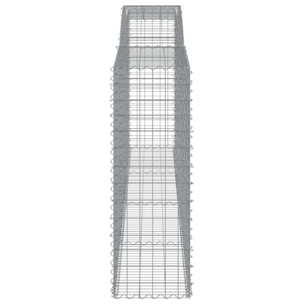 Cestas gaviones 7 uds forma de arco hierro 400x50x140/160 cm M 5