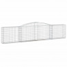 Cestas de gaviones 10 uds forma de arco hierro 400x30x80/100 cm 3
