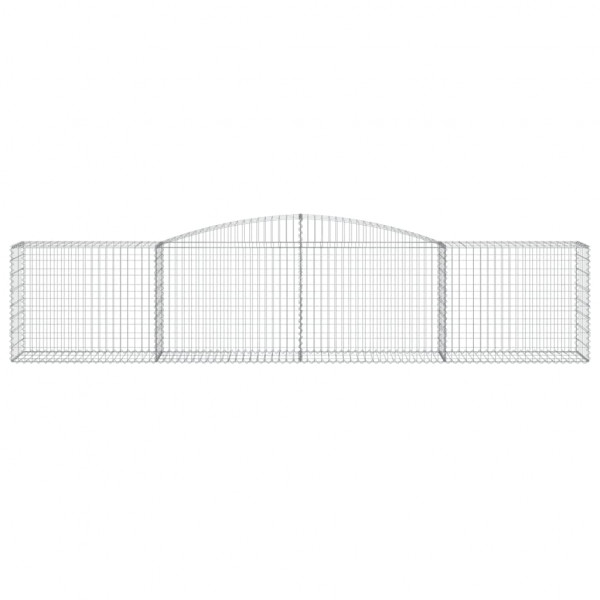 Cestos gabião arqueados 2 pcs 400x50x80/100cm ferro galvanizado M 4