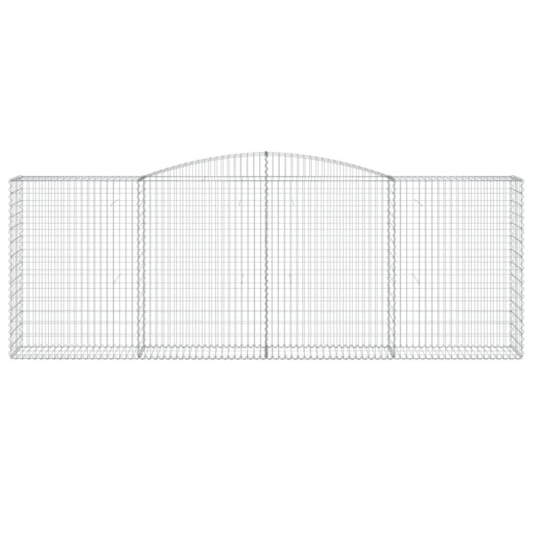 Cestas de gaviones 3 uds forma de arco hierro 400x50x140/160 cm M 4