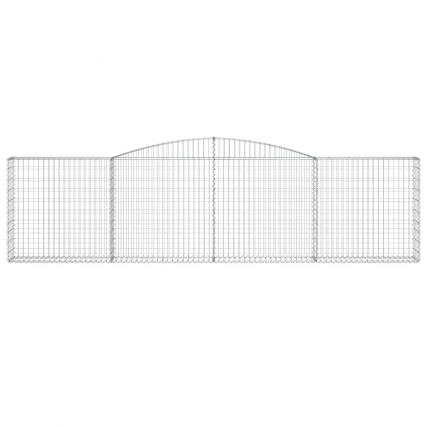 Cestos gabião arqueados 4pcs 400x30x100/120cm ferro galvanizado M 4