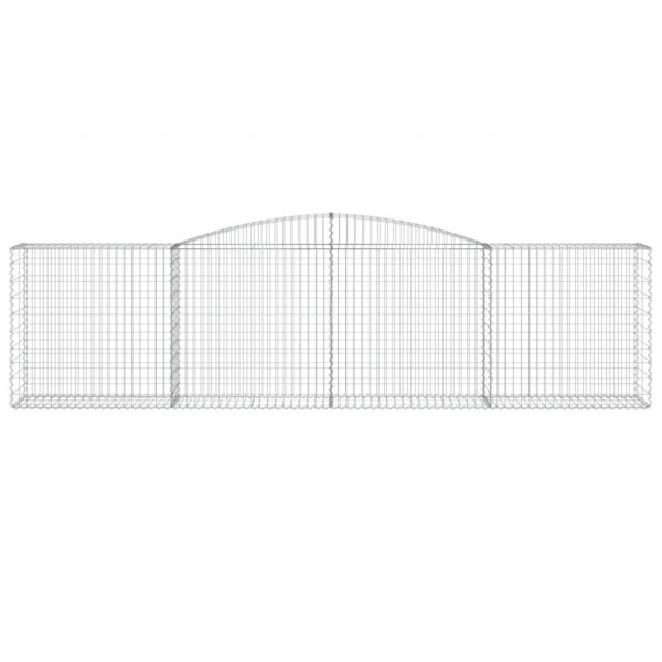 Cestos gabião arqueados 7pcs 400x50x100/120cm ferro galvanizado M 4