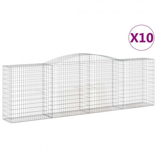 Cestos gabião arqueados 10pcs 400x50x120/140 ferro galvanizado M 2