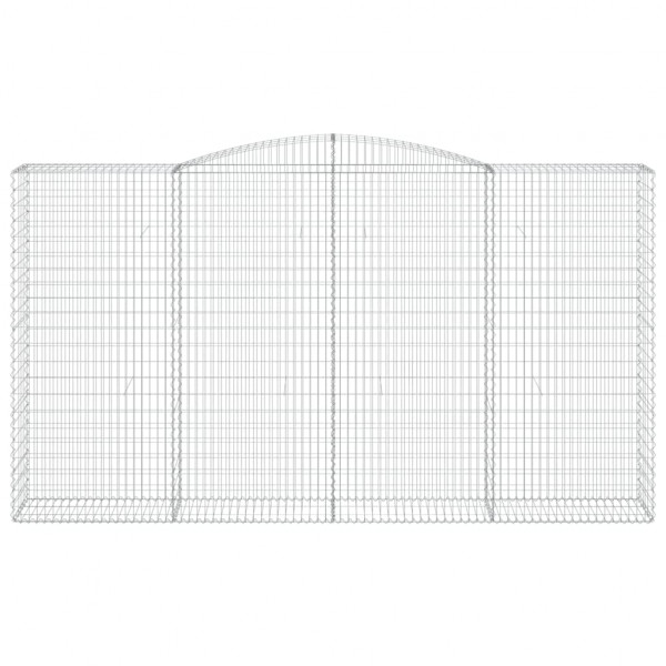 Cestas de gaviones 6 uds forma de arco hierro 400x50x220/240 cm M 4