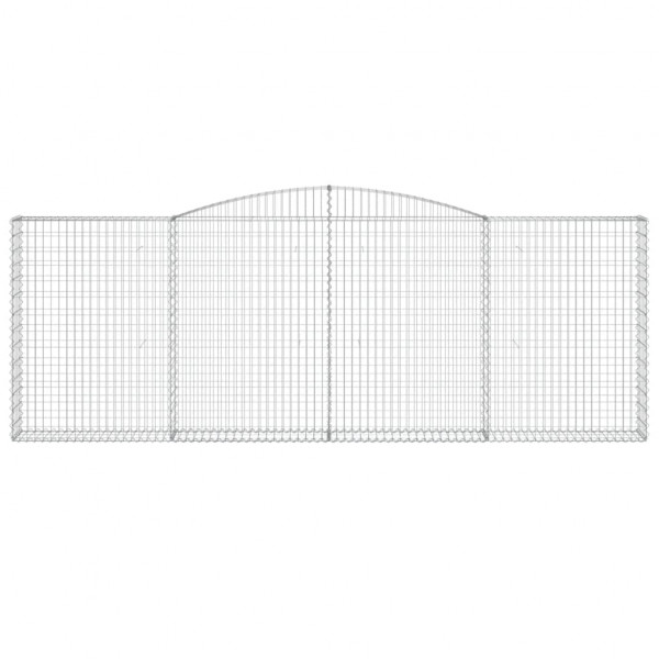 Cestos gabião arqueados 4pcs 400x30x140/160cm ferro galvanizado M 4