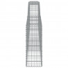 Cestos gabião arqueados 4 pcs 400x30x80/100cm ferro galvanizado 5