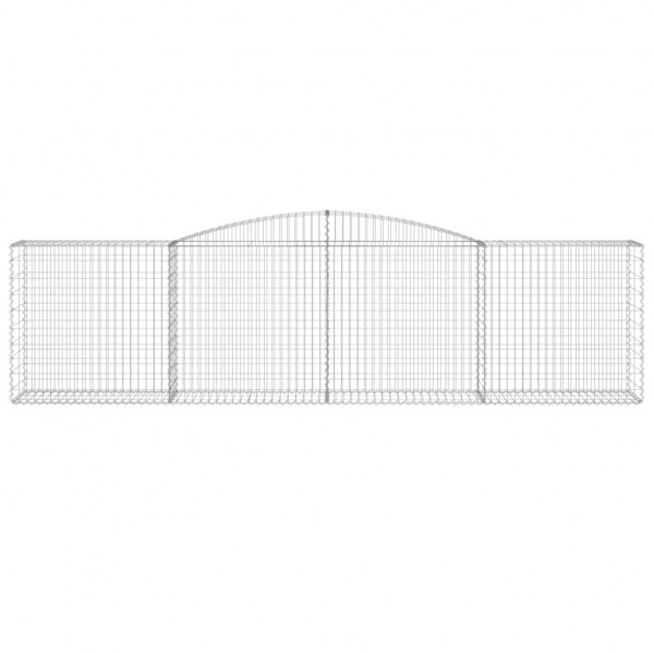 Cestos gabião arqueados 4pcs 400x50x100/120cm ferro galvanizado M 4